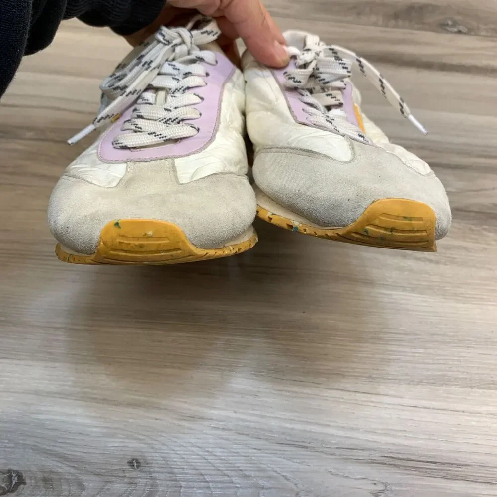 Oncept Tokyo White Cloud Sneakers Speckled Sole Lace-Up Casual Shoes Size 8‎
